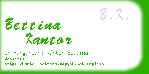 bettina kantor business card